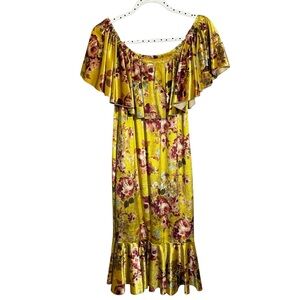 Lularoe Cici mermaid velvet ruffle dress XL